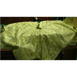 2 gold embroiderd silk tree skirts