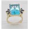 Image 1 : Blue Topaz and Sapphire ring