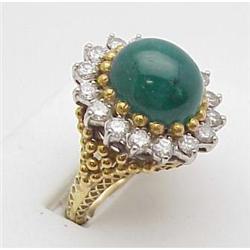 Emerald & diamond ring