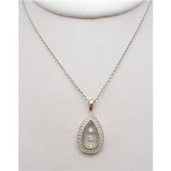 Teardrop shape Diamond Necklace