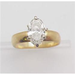 Oval Diamond Solitaire Ring