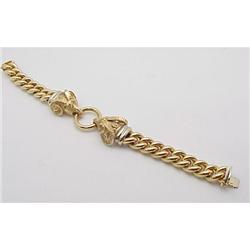 Gold Ram's head bracelet