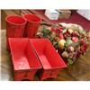 Image 2 : Xmas floral arrangment & red containers