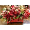 Image 3 : Xmas floral arrangment & red containers