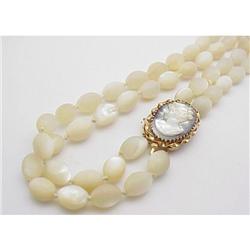 Mother of Pearl Necklace & Earrings