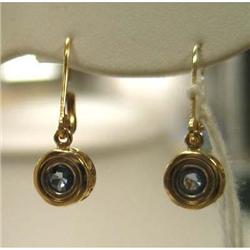 Bezel set sapphire earrings