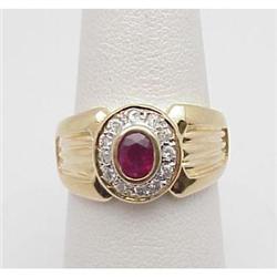 Lady's ruby and diamond ring