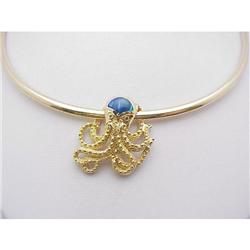 Omega necklace with octopus slide