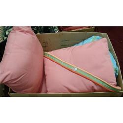 Box lot pastel colored pillows