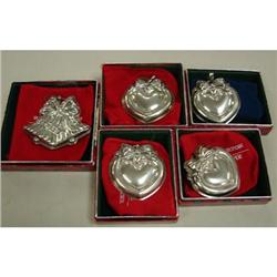5 sterling Reed & Barton Ornaments