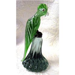 Art glass parrot