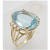 Image 2 : Lady's Blue topaz and diamond ring