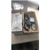Image 2 : Box of poulan chainsaw, POS handheld, touchless dispenser and more
