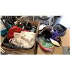 Image 1 : Box of under armour, playboy and sports hats and box of sporting goods