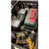Image 2 : Crate of various power tools and accessories