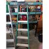 Image 2 : TWO 6 FOOT A FRAME LADDERS - FEATHERLITE ALUMINUM AND GORILLA FIBERGLAS