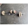 Image 1 : YORK BARBELL AND SINGLE DUMBELL W/ WEIGHTS