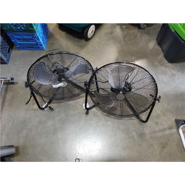 TWO BLACK FANS - ONE HAS NO DIAL