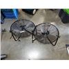 Image 1 : TWO BLACK FANS - ONE HAS NO DIAL