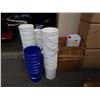 Image 1 : Lot of new plastic food grade buckets and lids with plastic containers