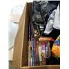 Image 3 : Box of books, blankets, and clothes