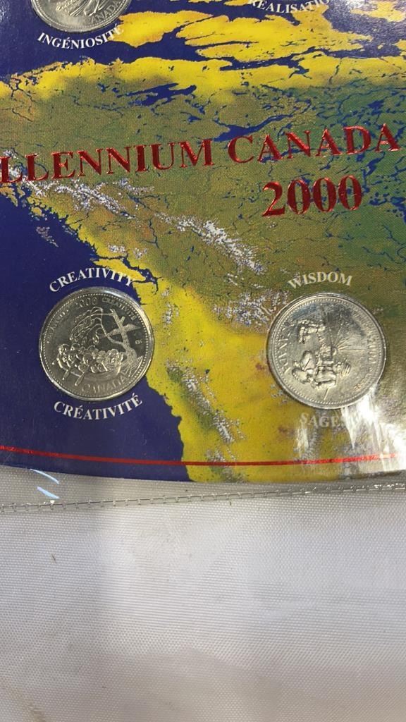 2 CANADIAN MILLENNIUM COIN SET 1999 AND 2000 ROYAL CANADIAN MINT 2 CANADIAN MILLENNIUM COIN SET 1999 AND 2000 ROYAL CANADIAN MINT