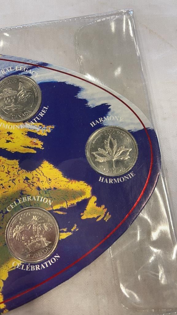 2 CANADIAN MILLENNIUM COIN SET 1999 AND 2000 ROYAL CANADIAN MINT 2 CANADIAN MILLENNIUM COIN SET 1999 AND 2000 ROYAL CANADIAN MINT