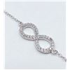 Image 2 : STERLING SILVER CZ BRACELET INFINITY DESIGN W/ APPRAISAL $590