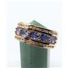 Image 1 : STERLING SILVER ROSE GOLD PLATED RING SET W/ 5 TANZANITE AND TOPAZ W/ APPRAISAL $1240