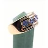 Image 2 : STERLING SILVER ROSE GOLD PLATED RING SET W/ 5 TANZANITE AND TOPAZ W/ APPRAISAL $1240