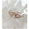 Image 2 : FILIGREE 10KT ROSE GOLD RING SET W/ NATURAL MORGANITE GEMSTONE W/ APPRAISAL $1300