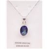 Image 1 : STERLING SILVER MYSTIC QUARTZ 3.5CTS PENDANT W/ SILVER CHAIN RETAIL $400