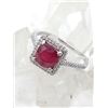 Image 3 : STERLING SILVER RING W/ RUBY GEMSTONE AND CZ W/ APPRAISAL $1120