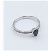Image 3 : STERLING SILVER SAPPHIRE AND CZ RING W/ APPRAISAL $525
