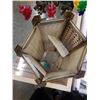 Image 3 : VINTAGE TABLE LAMP WITH HANGING GRAPE PENDENTS AND MCM TABLE LAMP