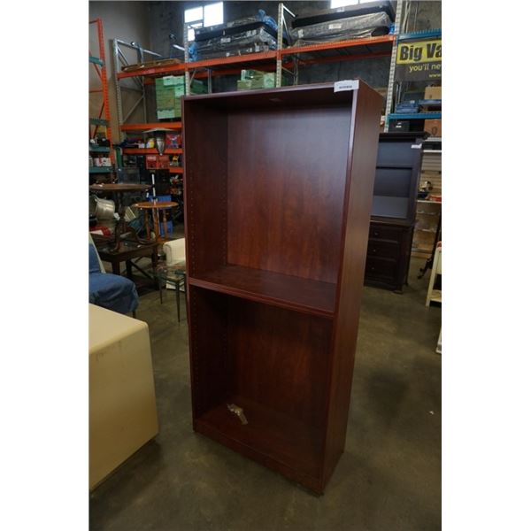 71 INCH TALL BOOKSHELF 31.5 INCHES WIDE, 14 DEEP