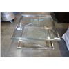 Image 1 : MODERN SQUARE GLASSTOP COFFEE TABLE 34 X 34 INCHES X 16.5 TALL
