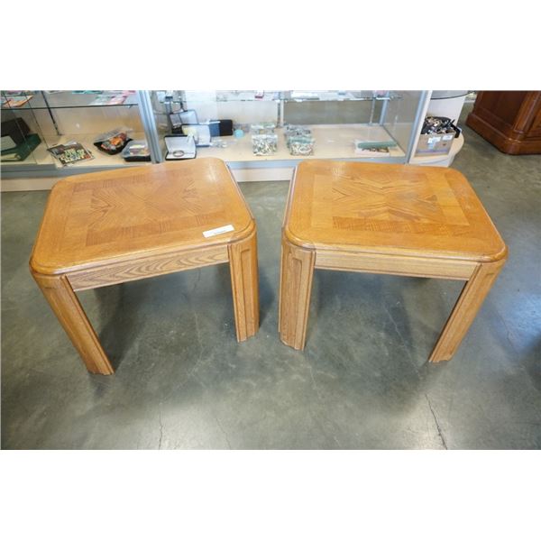 Pair of modern end tables - 26x23 inches 19 tall