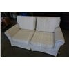 Image 2 : WHITE PILLOWBACK LOVESEAT - 56 inches wide, 3 foot deep