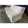 Image 8 : WHITE PILLOWBACK LOVESEAT - 56 inches wide, 3 foot deep