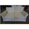 Image 2 : WHITE LOVESEAT - 56 inches wide, 3 foot deep