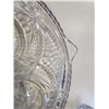 Image 3 : HEAVY CUT CRYSTAL ICE BUCKET, PITCHER, AND SERVING PLATE