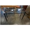 Image 1 : GLASSTOP SOFA TABLE 50 INCHES WIDE, 18 DEEP, 26 TALL