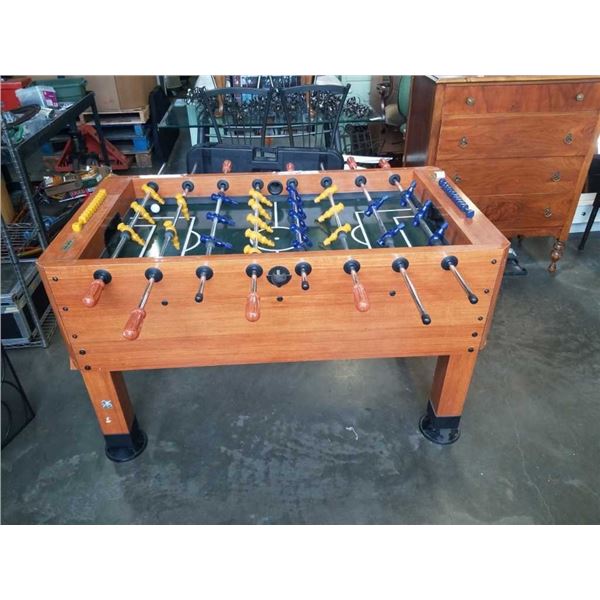 FOOSBALL TABLE - 55 X 30 INCHES WIDE WITHOUT POLES, 35 INCHES TALL