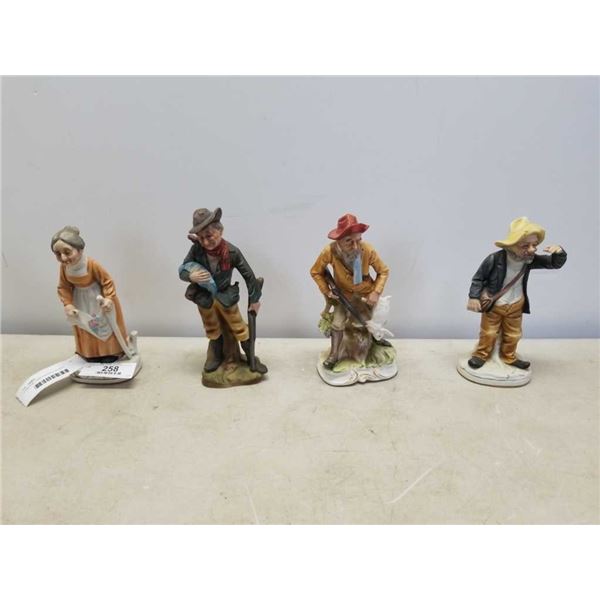 4 VINTAGE HAND PAINTED FIGURES