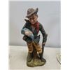 Image 6 : 4 VINTAGE HAND PAINTED FIGURES