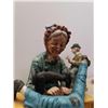 Image 10 : 4 VINTAGE HAND PAINTED FIGURES - one repaired