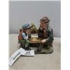 Image 8 : 4 VINTAGE HAND PAINTED FIGURES - one repaired