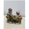 Image 9 : 4 VINTAGE HAND PAINTED FIGURES - one repaired