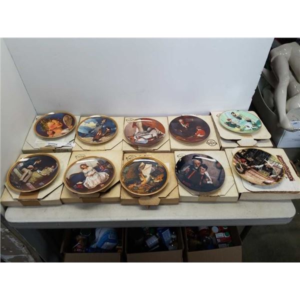 10 BRADFORD EXCHANGE COLLECTOR PLATES - 5 REDISCOVERED WOMEN, 3 HERITAGE, 2 COMING OF AGE